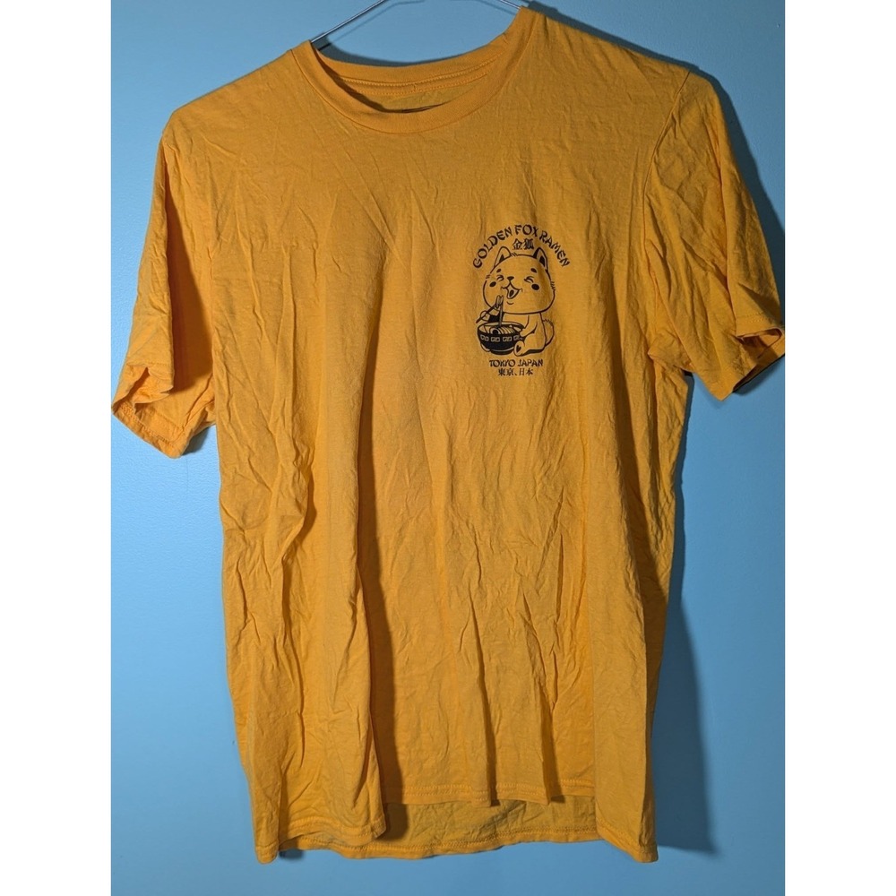 Golden Fox Ramen Tokyo Japan T Shirt Size Medium 100% Cotton